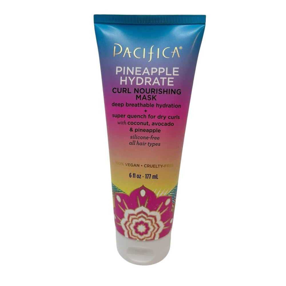 Pacifica Pineapple Hydrate Curl Nourishing Mask Silicone Free, Vegan 6 fl oz